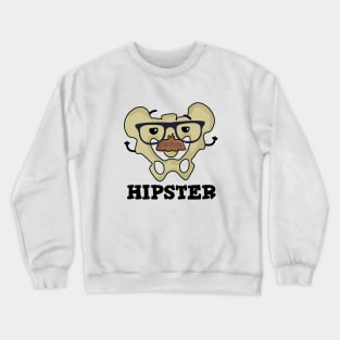 Hipster Cute Hip Bone Anatomy Pun Crewneck Sweatshirt